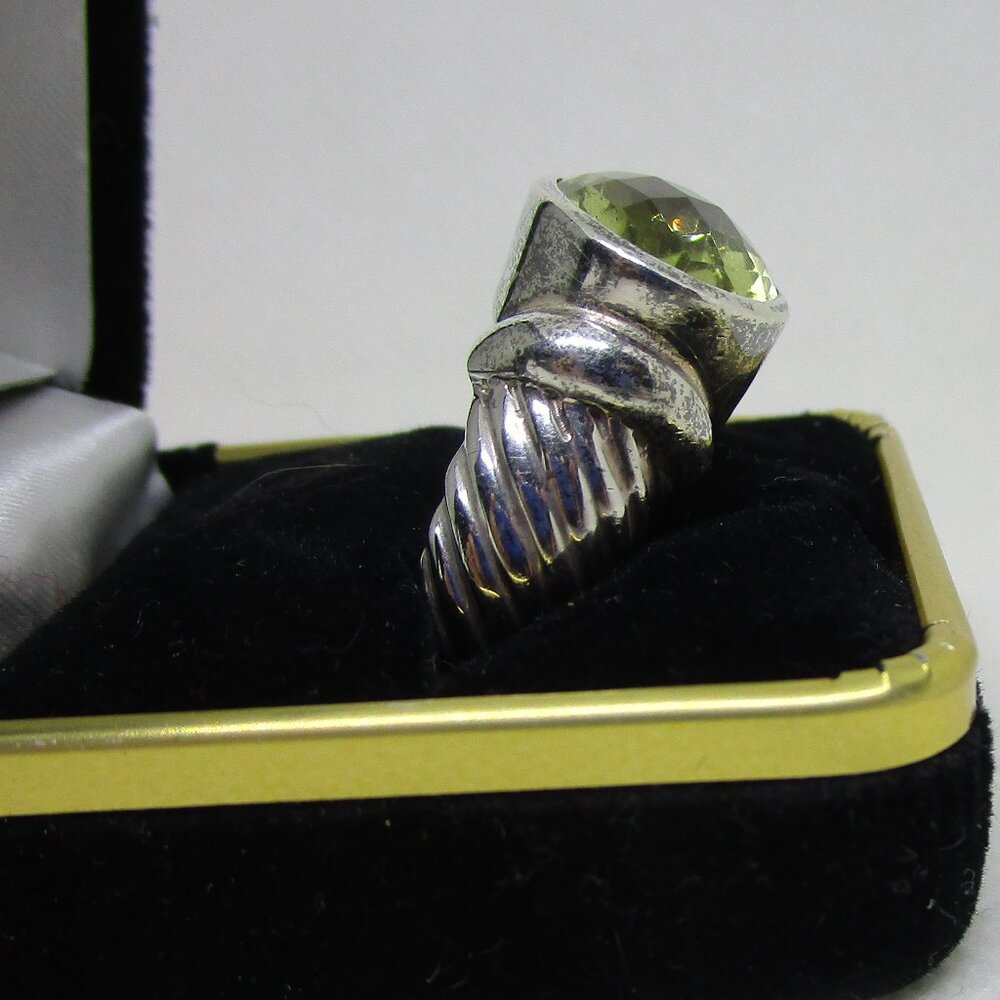 Oval Cut Peridot Statement Ring - image 6